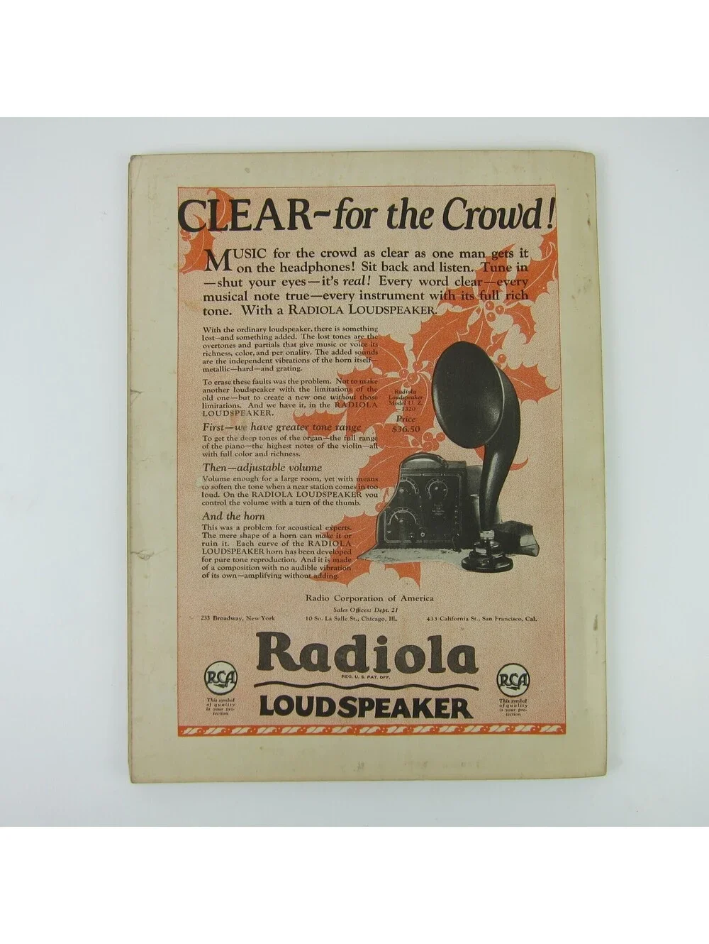 Radio News Magazine January 1924 The Radio Police Car Cover H. Gernsback Antique